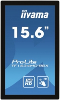 iiyama ProLite TF1634MC-B8X touch screen-monitor 39,6 cm (15.6\") 1920 x 1080 Pixels Multi-touch Multi-gebruiker Zwart
