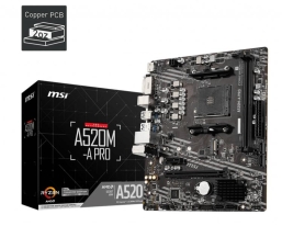 MSI A520M-A PRO moederbord AMD A520 Socket AM4 micro ATX