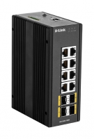 D-Link DIS‑300G‑12SW Managed L2 Gigabit Ethernet (10/100/1000) Zwart