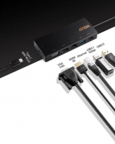 ATEN UH3236 Bedraad USB 3.2 Gen 1 (3.1 Gen 1) Type-C Zwart