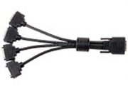 Matrox KX20-to-DVI quad-monitor adapter cable 0,3 m 1x KX20 4x DVI-I Zwart