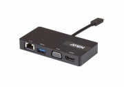 ATEN UH3232 Bedraad USB 3.2 Gen 1 (3.1 Gen 1) Type-C Zwart