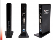 CLUB3D UNIVERSEEL USB 3.0 Type A 1x HDMI 1x DVI ,UTP aansluitingen DisplayLink™ gecertificeerd Docking Station