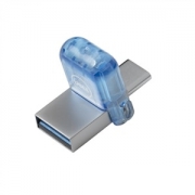 DELL AB135396 USB flash drive 128 GB USB Type-A / USB Type-C 3.2 Gen 1 (3.1 Gen 1) Blauw, Zilver