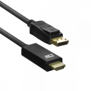 ACT AC7550 video kabel adapter 1,8 m DisplayPort HDMI Type A (Standaard) Zwart