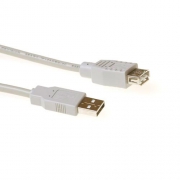 ACT USB 2.0 verlengkabel USB A male - USB A female ivoor