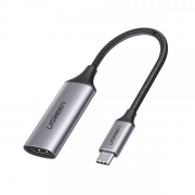 Ugreen 70444 video kabel adapter HDMI Type A (Standaard) USB Type-C Aluminium, Zwart