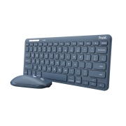 Trust Lyra toetsenbord Inclusief muis RF-draadloos + Bluetooth QWERTY Amerikaans Engels Blauw