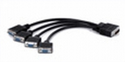 Matrox CAB-L60-4XAF video kabel adapter 0,3 m VGA (D-Sub) Zwart