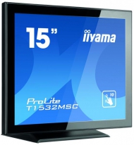 iiyama ProLite T1532MSC-B5AG touch screen-monitor 38,1 cm (15\") 1024 x 768 Pixels Zwart