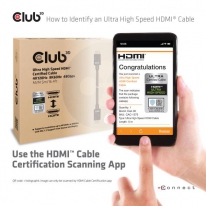 CLUB3D Ultra High Speed HDMI™2.1 gecertificeerde kabel 4K120Hz, 8K60Hz 48Gbps M/V 5 Meter