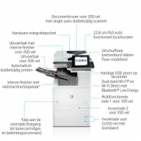 HP Color LaserJet Enterprise Flow MFP M776zs, Printen, kopiëren, scannen en faxen, Printen via usb-poort aan voorzijde; Scannen 