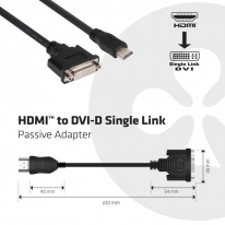 CLUB3D HDMI to DVI Single Link Passive Adapter