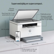 HP LaserJet MFP M234dw printer, Printen, kopiëren, scannen, Scannen naar e-mail; Scannen naar pdf; Compact formaat; Energiezuini