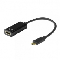 ACT AC7305 video kabel adapter 0,15 m USB Type-C HDMI Type A (Standaard) Zwart