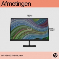 HP P24 G5 60,5 cm (23.8\") 1920 x 1080 Pixels Full HD LCD Zwart