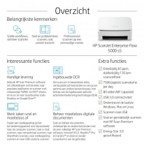 HP Scanjet Enterprise Flow 5000 s5 Paginascanner 600 x 600 DPI A4 Wit