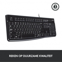 Logitech K120 Corded Keyboard toetsenbord USB QWERTY Engels Zwart