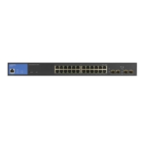 Linksys 24-poorts beheerde Gigabit-netwerkswitch met vier 1Gb-SFP-uplinkpoorten - PoE/PoE+
