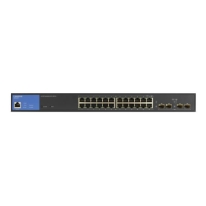 Linksys 24-poorts beheerde Gigabit-netwerkswitch met vier 1Gb-SFP-uplinkpoorten - PoE/PoE+
