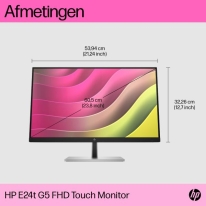 HP E24t G5 computer monitor 60,5 cm (23.8\") 1920 x 1080 Pixels Full HD LED Touchscreen Zwart