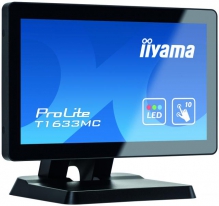 iiyama ProLite T1633MC-B1 touch screen-monitor 39,6 cm (15.6\") 1366 x 768 Pixels Multi-touch Multi-gebruiker Zwart