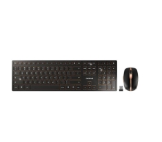 CHERRY DW 9000 SLIM toetsenbord Inclusief muis RF-draadloos + Bluetooth QWERTY Amerikaans Engels Zwart