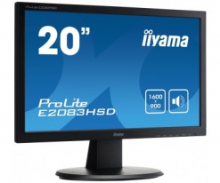 iiyama ProLite E2083HSD-B1 LED display 49,5 cm (19.5\") 1600 x 900 Pixels HD+ Zwart