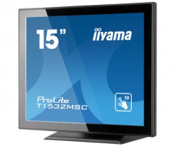 iiyama ProLite T1532MSC-B5X touch screen-monitor 38,1 cm (15\") 1024 x 768 Pixels Multi-touch Zwart