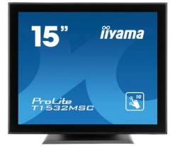 iiyama ProLite T1532MSC-B5X touch screen-monitor 38,1 cm (15\") 1024 x 768 Pixels Multi-touch Zwart