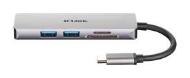 D-Link DUB-M530 notebook dock & poortreplicator Bedraad USB 3.2 Gen 1 (3.1 Gen 1) Type-C Aluminium, Zwart