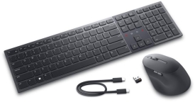 DELL KM900 toetsenbord Inclusief muis RF-draadloos + Bluetooth QWERTY US International Grafiet