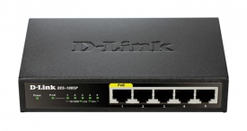 D-Link DES-1005P/E netwerk-switch Unmanaged L2 Fast Ethernet (10/100) Power over Ethernet (PoE) Zwart