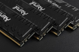 Kingston Technology FURY 64GB 3200MT/s DDR4 CL16 DIMM (set van 4) 1Gx8 Renegade Zwart