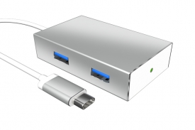 CLUB3D Type-C (USB 3.1 Gen 1) naar 4x USB Type-A Data and Charging Hub( USB 3.1 Gen 1-gegevens en snel opladen via één kabel)