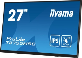 iiyama ProLite T2755MSC-B1 computer monitor 68,6 cm (27\") 1920 x 1080 Pixels Full HD LED Touchscreen Tafelblad Zwart