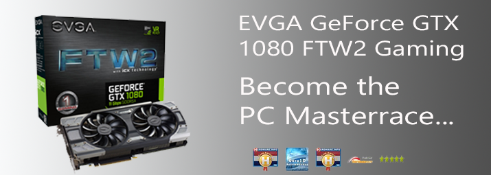 Afbeelding van de EVGA GeForce GTX 1080 FTW2 Gaming kaart